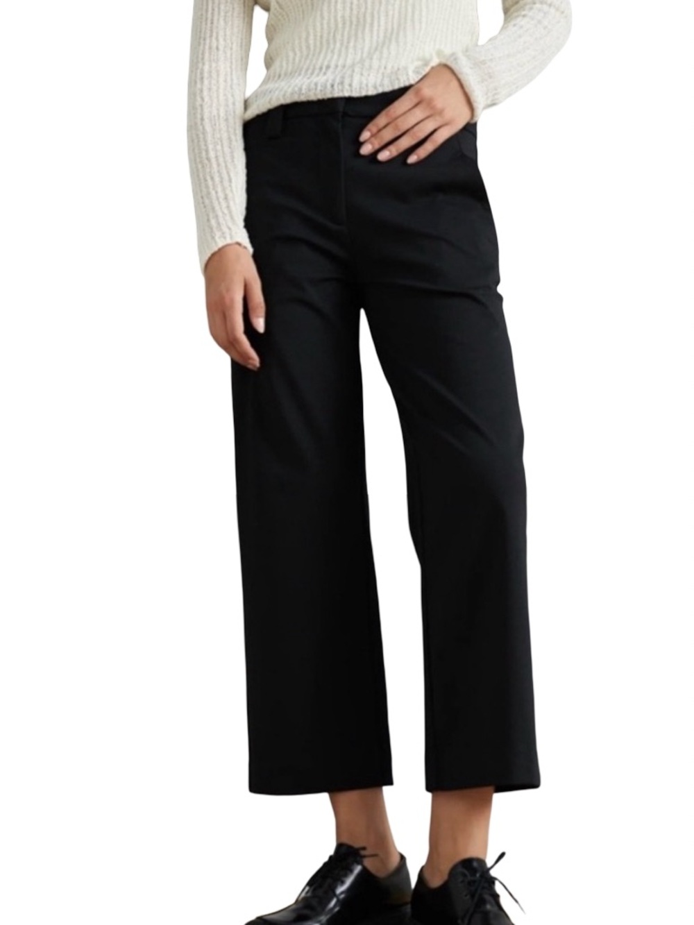 KOTN Culotte Trousers
Wide Leg High Waisted Slightly Cropped Black Pants 6